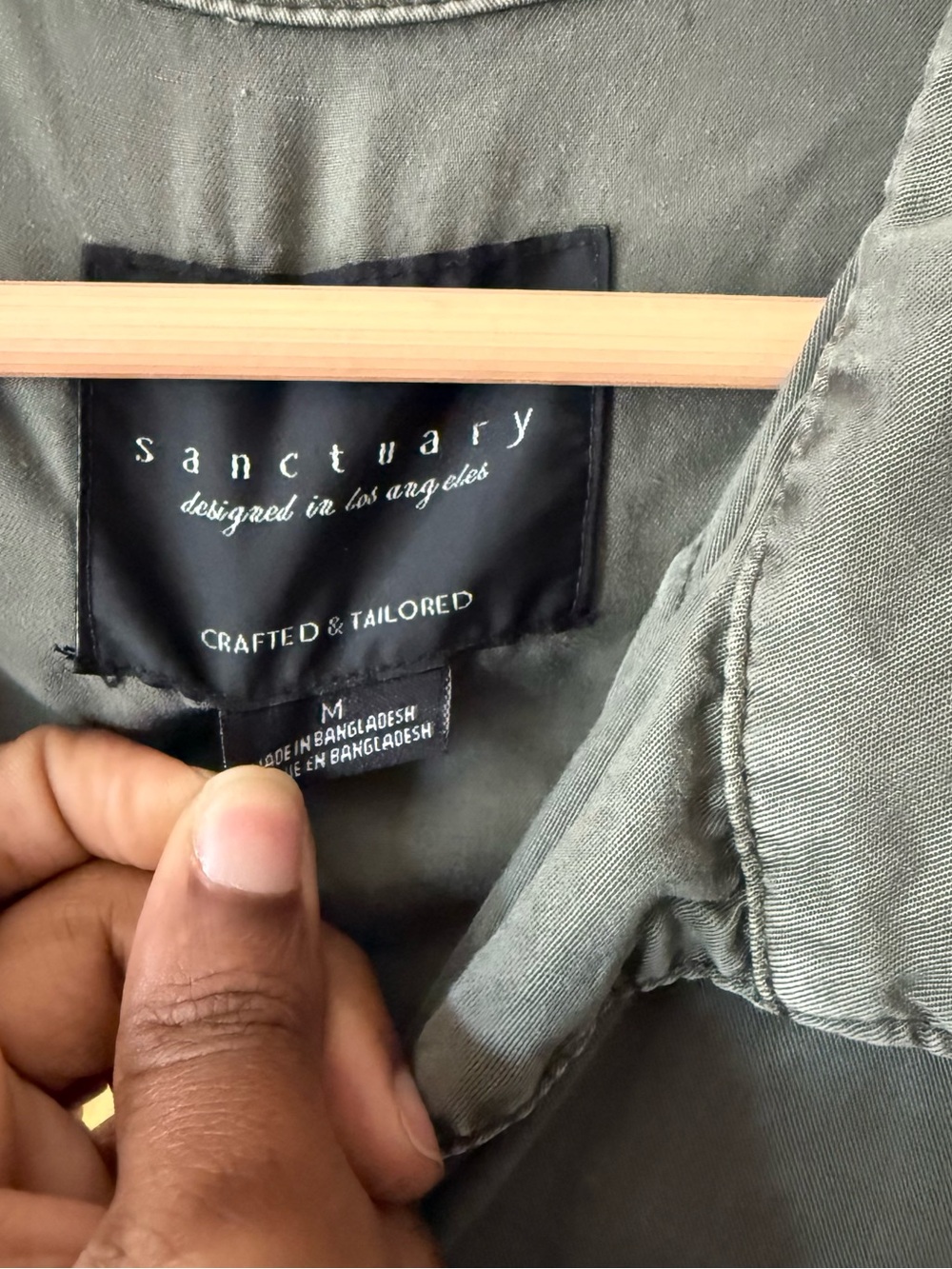 Sanctuary Olive Green Drawstring Utility Jacket - Picture 5 of 6